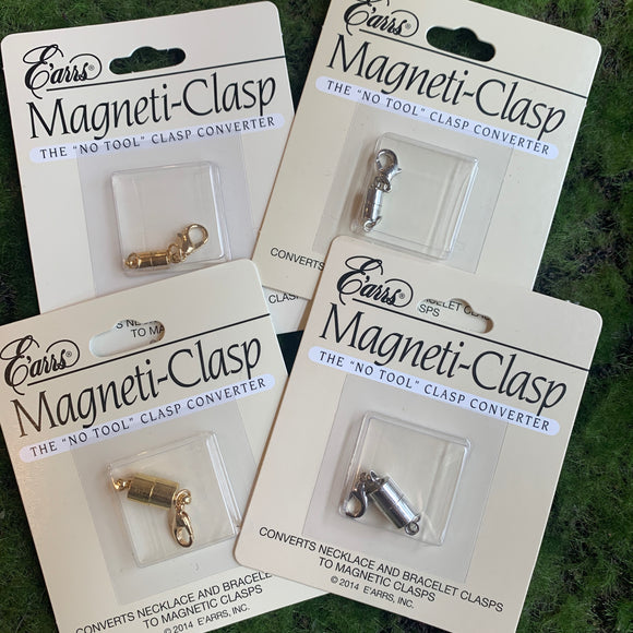 E'arrs Magnetic Clasps | Silver and Gold Small Barrel | 2 Pieces